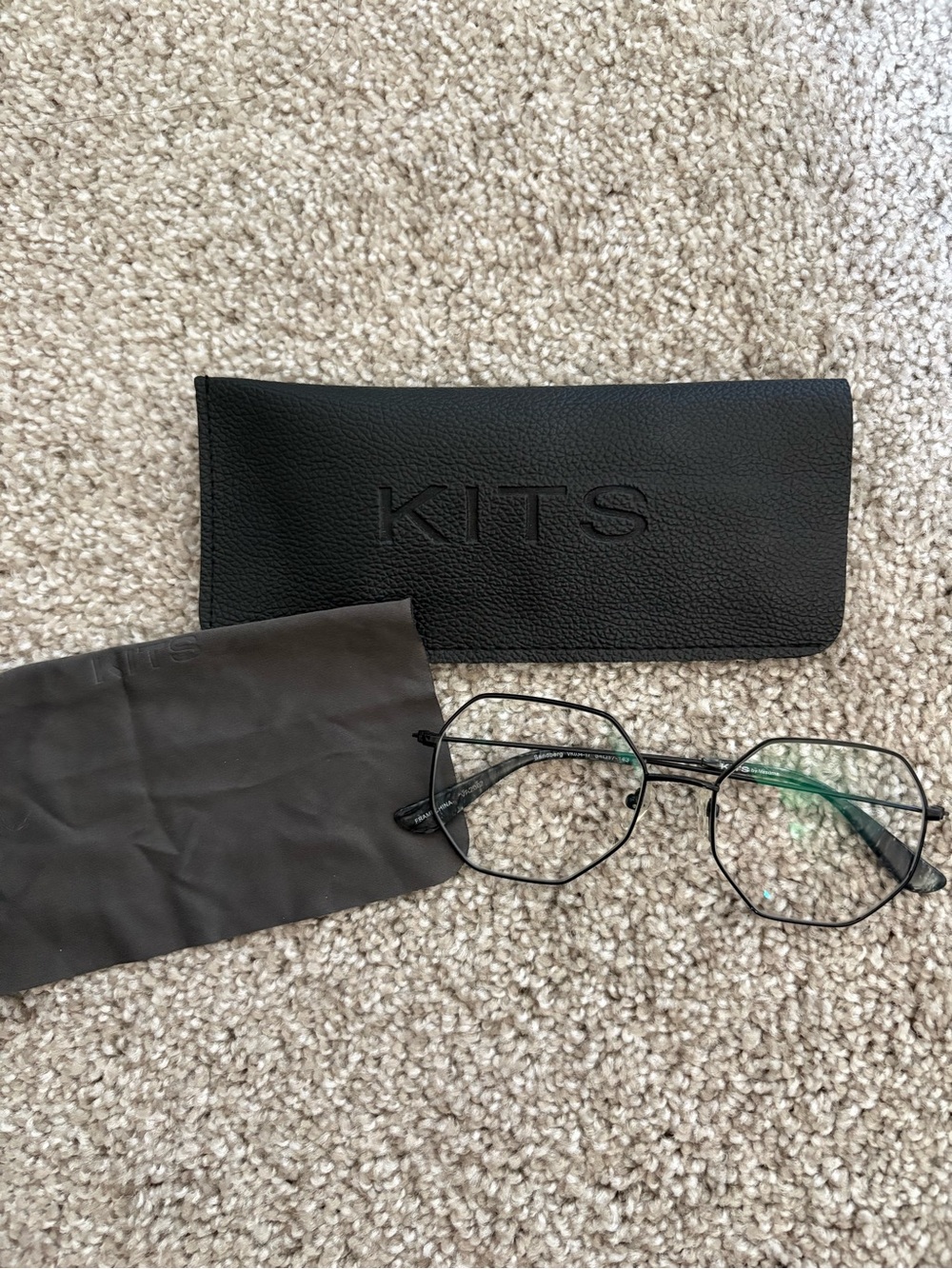 Black Octagon Frame Women's Glasses